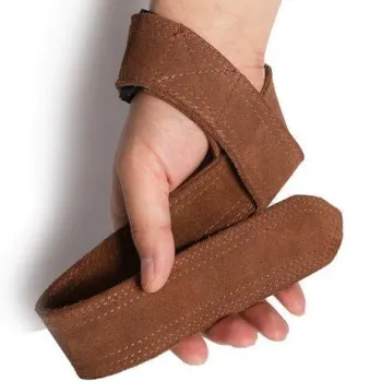 High-Quality Custom Logo Fitness Leather Wrist Straps for Weightlifting