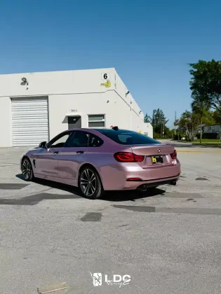 Glossy Metallic Ice Pink Car Wrap