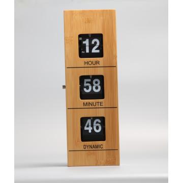 Reloj con tapa de madera cuboide para mostrar el tiempo