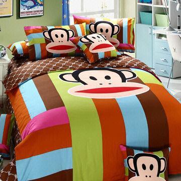 Reactive Printed Bed Linen with Cartoon Design