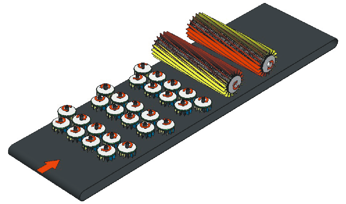 Wood board frame line sanding machine