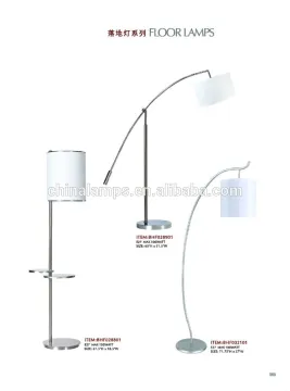 Ssearch light floor lamp home goods floor lamps indonesia brushed nickel finish with white linen lampshade for hotel lighting