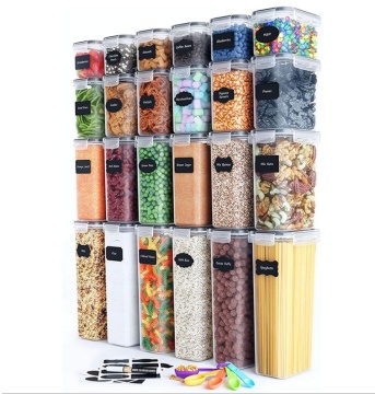 24 Pack PP Plastic BPA Free Airtight Dry Food Storage Containers