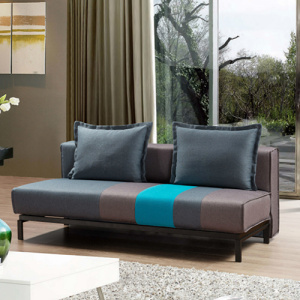 Armless Three-Seater Couch Grey Futons Sofa Bed