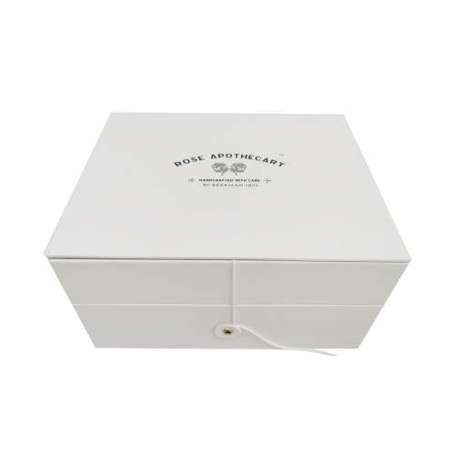 White metal linked two layers cosmetic gift box