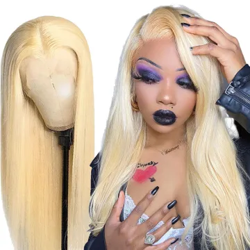 Natural Lace Front Wig 613 Blonde Human Hair Wigs, HD full lace wig with baby hair, Virgin Hair Wigs For Black Women