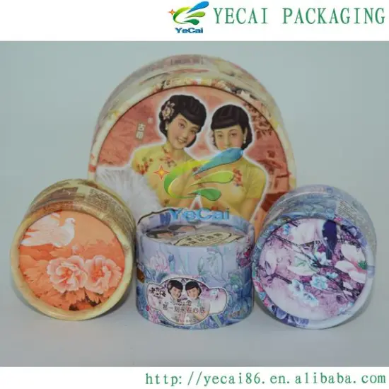 cylinder wholesale t shirts packaging box with lid