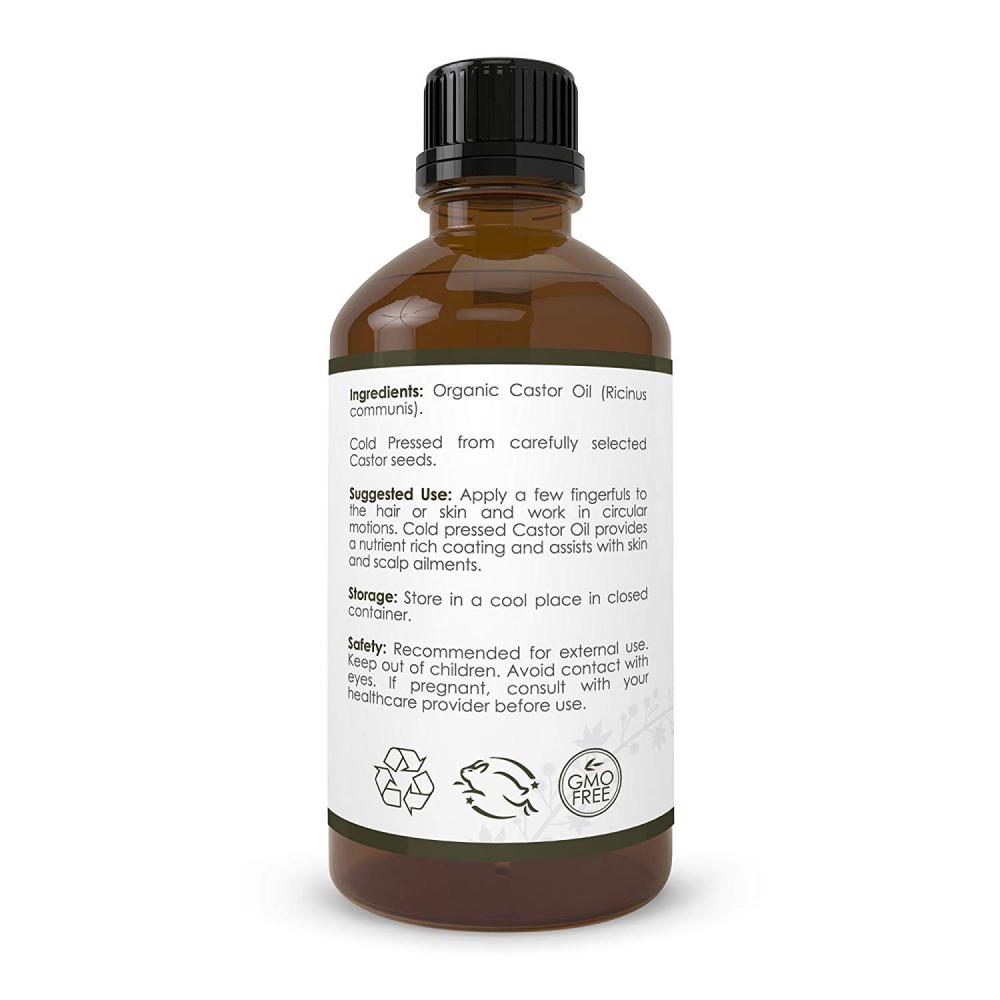 100% Pure Organic Cold Pressed Refined Castor Oil