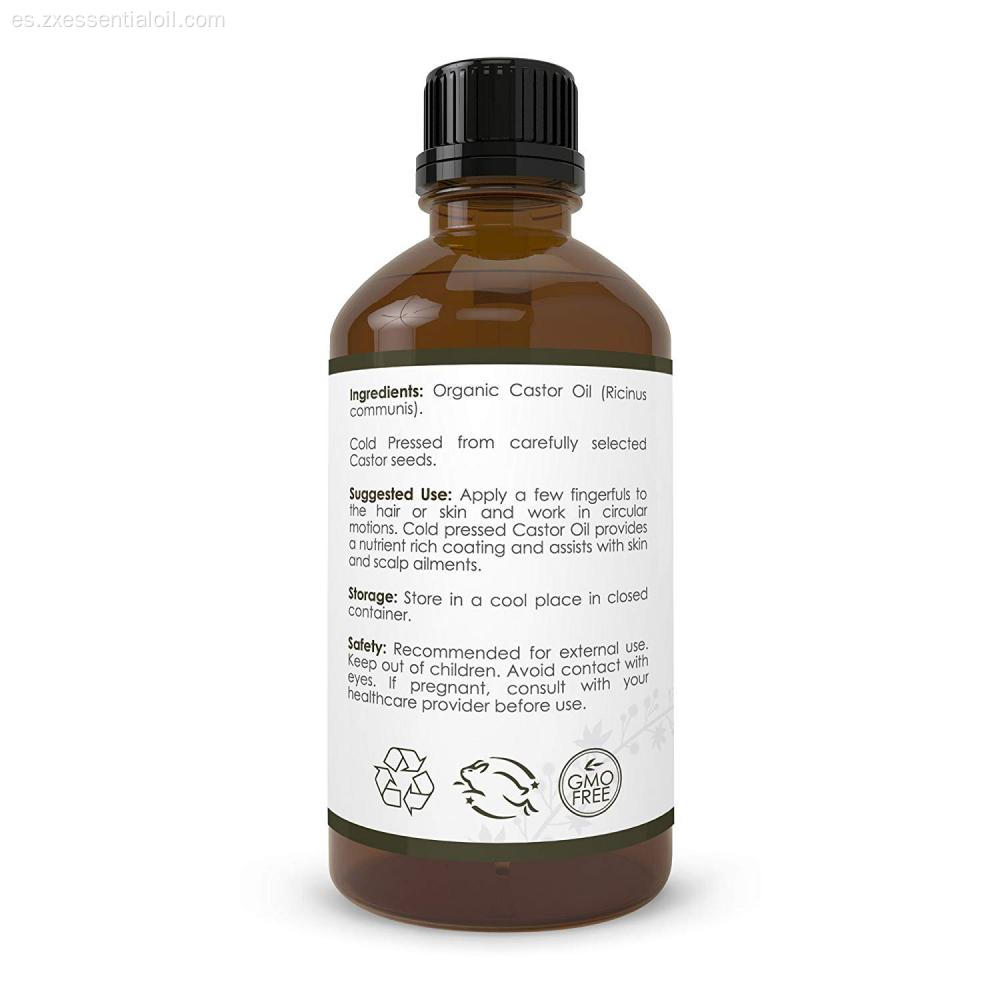 Aceite de ricino orgánico OEM / ODM planchado en frío