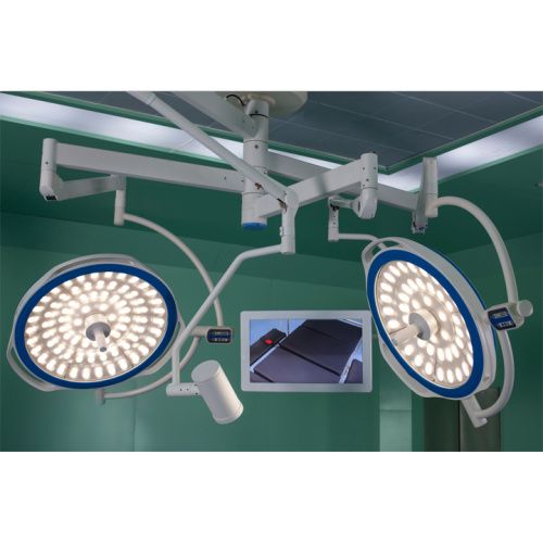 Lámpara quirúrgica LED de techo doble con cúpulas redondas