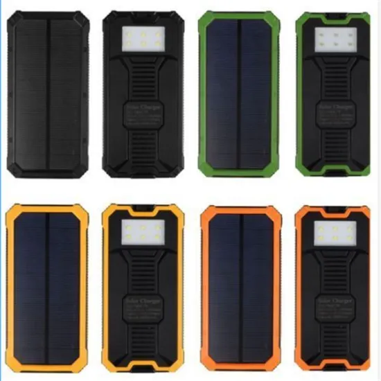 OEM one year warranty double usb ports universal solar power bank 10000mah with led light
