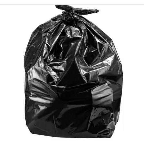 Poly Garbage Bag, Black Non-Printed Contractor Bag, Flat Folded, 33" X 50" , 3.8 Mil, (100) Bags