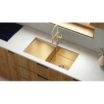 Hot sell handmade stainless steel drainboard kitchen sink