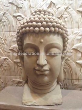 Cast stone carved buddha statue