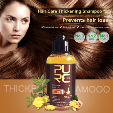 Herbal Ginger Hair Thicken Shampoo Serum Essence Treatment Help Regrowth Thicker Repair Damage Restore Hair Loss Effective TSLM1