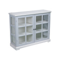 Wood Display Cabinet With Glass Doors