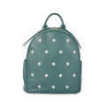 Cute green leather backpack for students