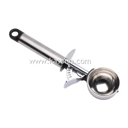Premium Stainless Steel Ice Cream Dipper with Trigger