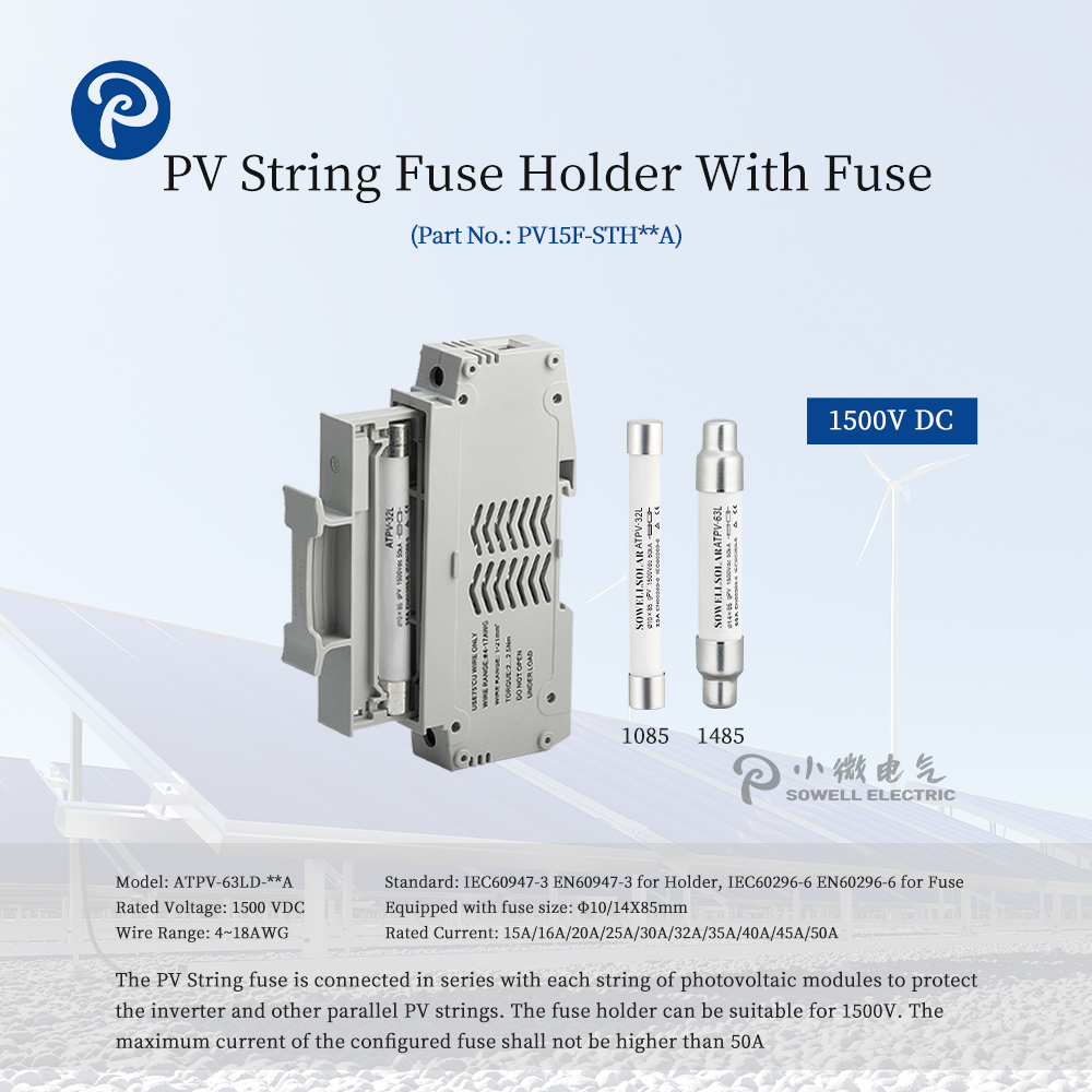 Fuze String 1500v/50a Pv String Fuse+fuse Holder, High Quality 1500v/50a Pv String ...