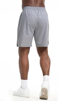 Men's athletic shorts with pockets and elastic waistband quick-drying sportswear workout shorts