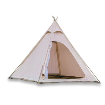 Portable Pyramid Tent for Outdoor Camping - Thickened Rainproof Cotton Tent