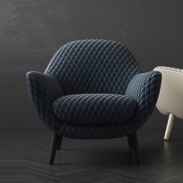 Wholesale Dark Blue Arm Chair