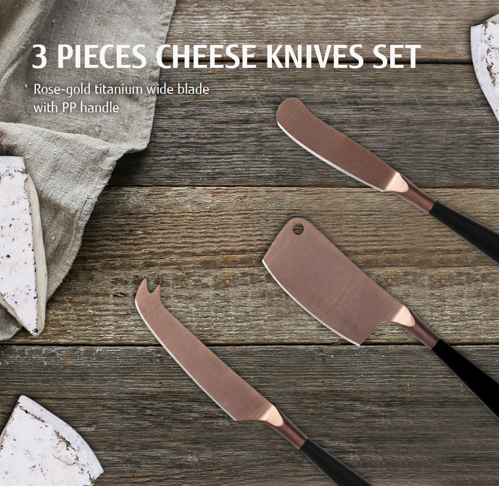 3 Pieces cheese knife set