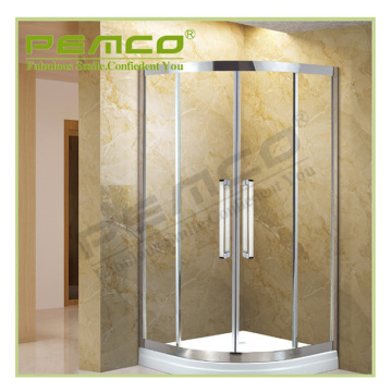 Wholesale Custom Luxury Bathroom Hotel Tempered Glass Hexagon Free Standing Glass Screen Shower Door Enclosure