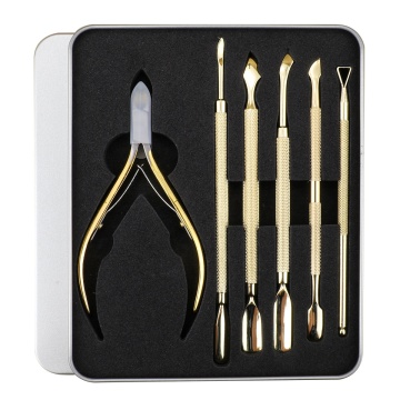 Qianya OEM Stainless Steel Nail Cuticle Pusher & Cutter