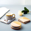 Luxury Water Proof Ceramic Coaster Tea Cup Coasters Square Round Cup Mat