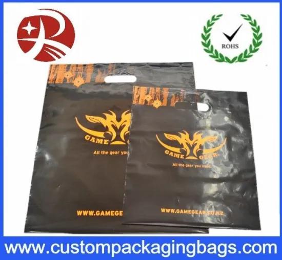 Heavy Duty Custom Die Cut Shopping Printed Polythene Bags