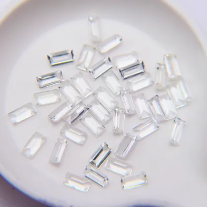 Sri Lankan Natural White Sapphire Rectangular Loose Stone