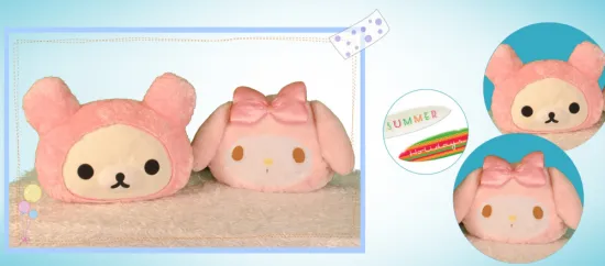 Cartoon girl doll head pillow