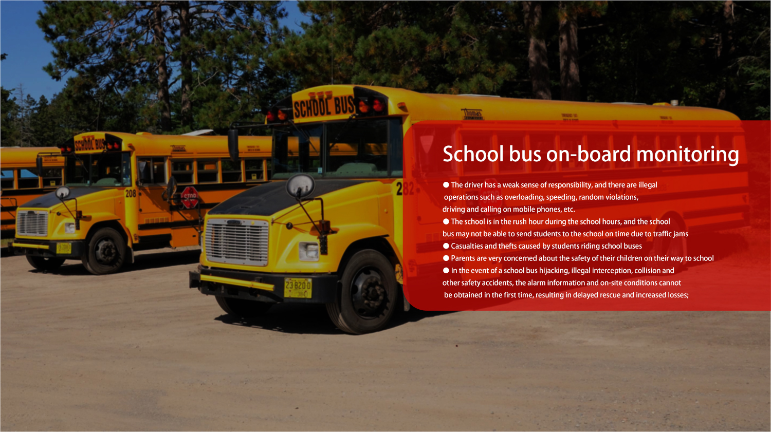 school bus on-board monitoring solution