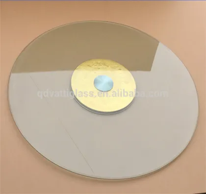 Tempered glass rotating round dining table/glass top round dining table