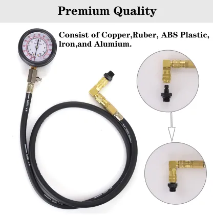 Auto Accessories Hydraulic Oil Pressure Gauge Kit - Engine Diagnostic Test Tool