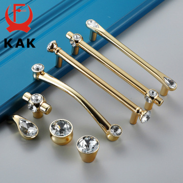 KAK Crystal Gold Cabinet Knobs and Handles Gold Shoebox Closet Door Drawer Knobs Wardrobe Pulls Pullers with Screws Hardware