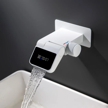 Meiyani Folding Digital Display Wall Basin Bathroom Sink Faucet