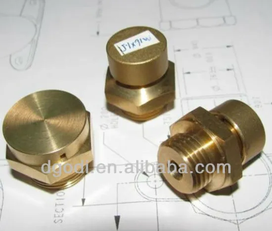 custom threaded brass screw drain plug
