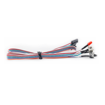 Computer Power Supply Cable with LED On/Off Button and Reset Switch for Desktop