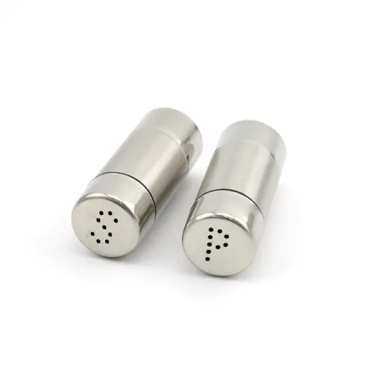 2-Piece Stainless Steel Salt and Pepper Shakers: Ideal Kitchen Accessories for Chili Lovers