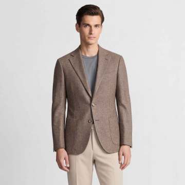 เสื้อเบลเซอร์ลำลองบุรุษพร้อมผ้าถัก