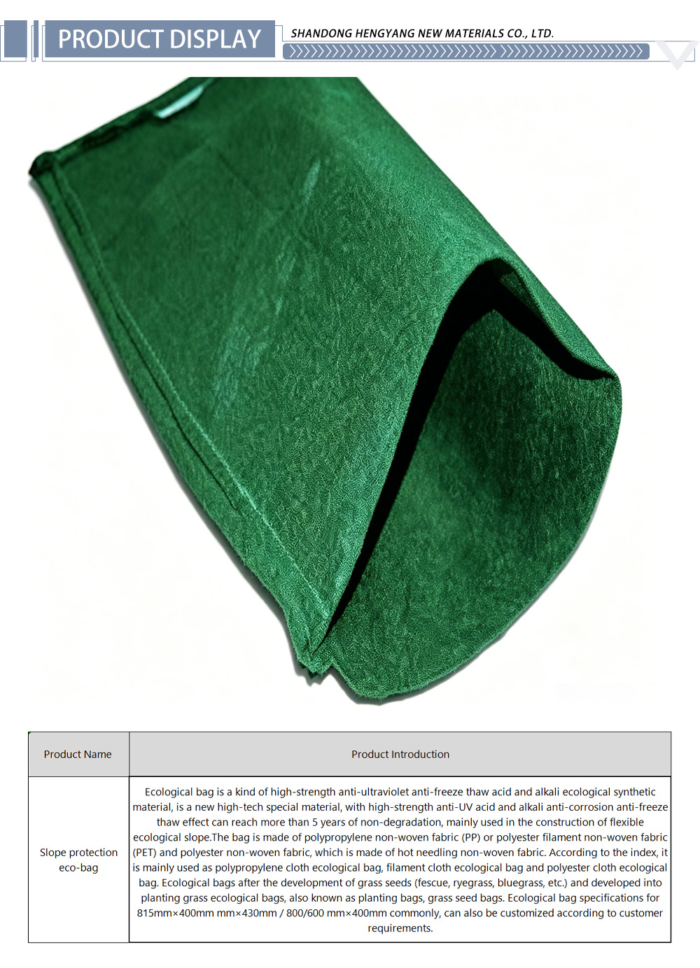 Slope protection eco-bag 11-X