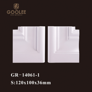 Goolee European Style White PU Plain Corner Moulding For Wall Decor