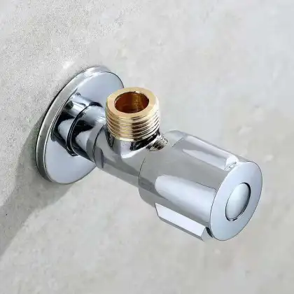Brass Triangle Valve 1/2 Inch Angle Valve for Bathroom Toilet Connector Stop Water Valve