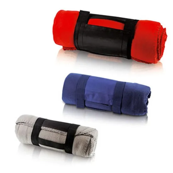 100% Polyester Solid Color Plain Dyed polar  branded Fleece embroidery blanket with logo