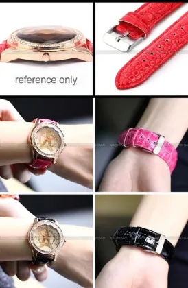 Eiffel Tower Leather Womens Wrist Watches Crystal Brown , Bronze Case Watches