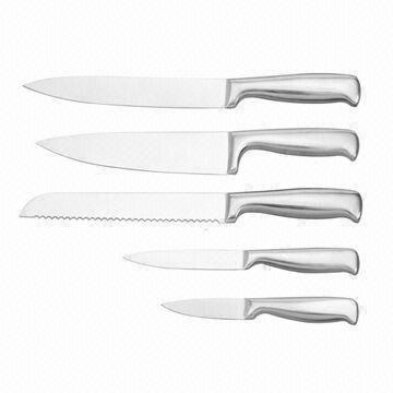 Kitchen Knife Set, made of stainless steel with wooden handle