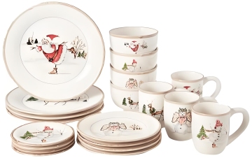 Christmas Themed Set of Melamine Tableware
