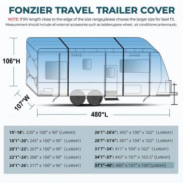 Heavy Duty 6 Layers Travel Trailer RV Cover